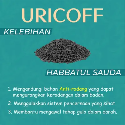kelebihan habbatus sauda legakan sakit gout