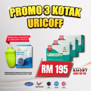 Set Tahap Kronik 3 Kotak Free Uricoff Patch Dan Shaker
